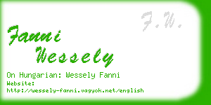fanni wessely business card